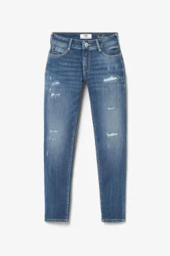 Le Temps des Cerises Etoc Pulp Slim 7/8Eme Jeans Destroy Bleu N°2-Femme Coupe Slim