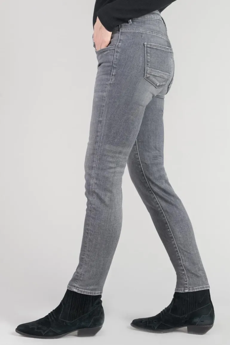 Le Temps des Cerises Eylau Power Skinny 7/8Eme Jeans Destroy Gris N°2-Femme Coupe Skinny