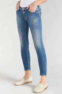 Le Temps des Cerises Fino Pulp Slim 7/8Eme Jeans Destroy Bleu N°3-Femme Coupe Slim