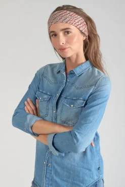 Le Temps des Cerises Foulard Jadida A Motif Orange Et Noir-Femme Écharpes & Foulards