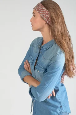 Le Temps des Cerises Foulard Jadida A Motif Orange Et Noir-Femme Écharpes & Foulards