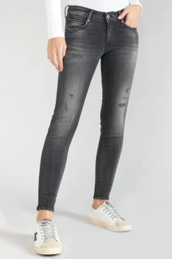 Le Temps des Cerises Geos Pulp Slim 7/8Eme Jeans Destroy Noir N°1-Femme Coupe Slim