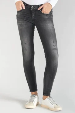 Le Temps des Cerises Geos Pulp Slim 7/8Eme Jeans Destroy Noir N°1-Femme Coupe Slim