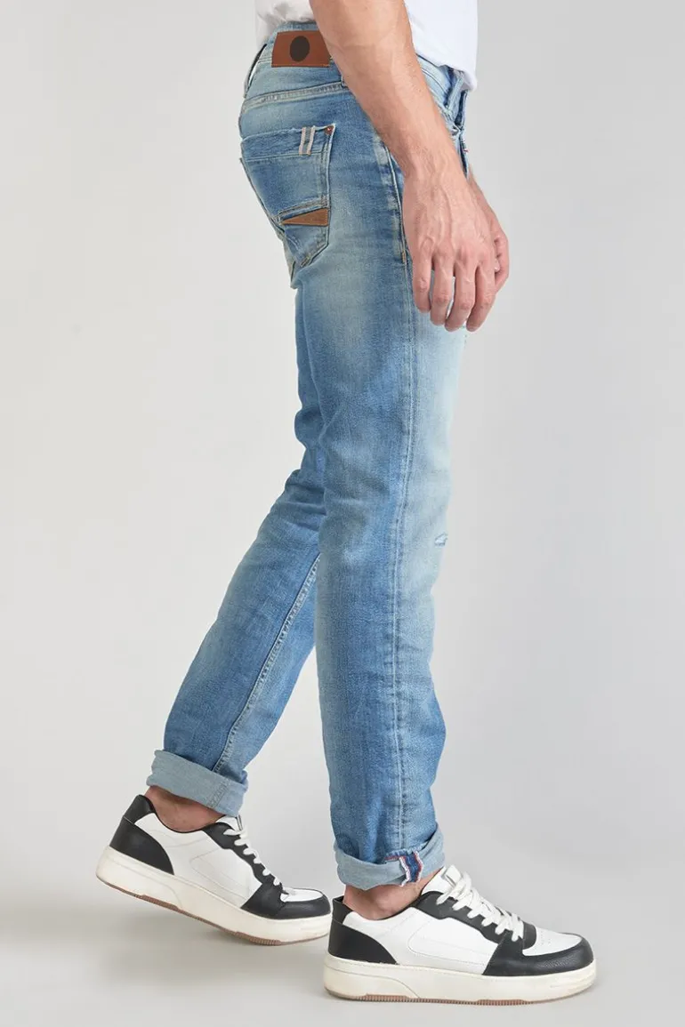 Le Temps des Cerises Ginier 700/11 Adjusted Jeans Destroy Bleu N°4-Homme Coupe Adjusted