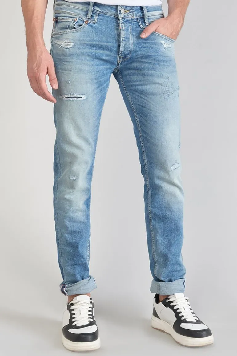 Le Temps des Cerises Ginier 700/11 Adjusted Jeans Destroy Bleu N°4-Homme Coupe Adjusted