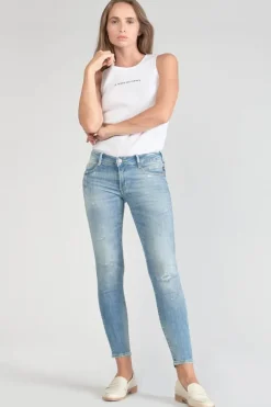 Le Temps des Cerises Jako Pulp Slim 7/8Eme Jeans Destroy Bleu N°4-Femme Coupe Slim