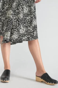 Le Temps des Cerises Jupe Longue Cassand A Motif Fleuri Noir Et Blanc-Femme Shorts & Jupes