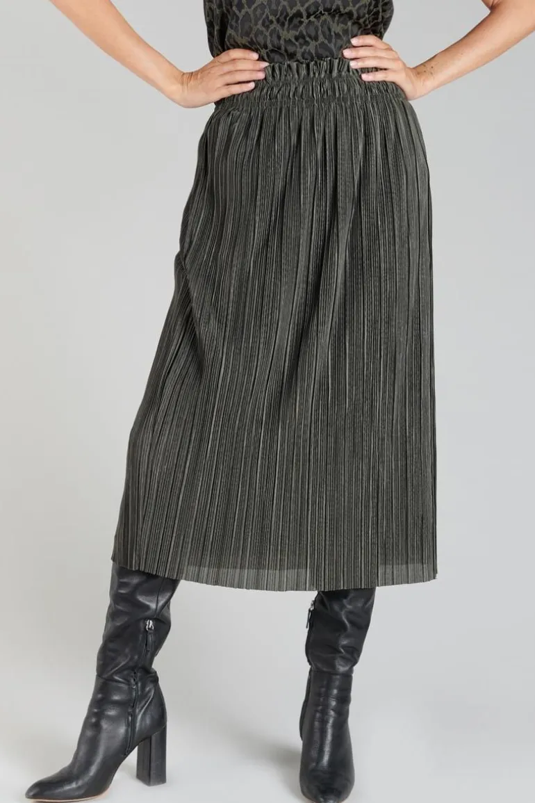 Le Temps des Cerises Jupe Longue Karoli Kaki-Femme Shorts & Jupes