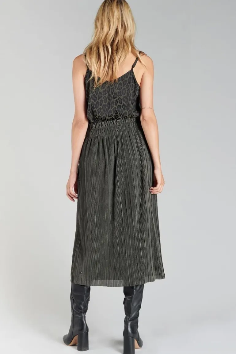 Le Temps des Cerises Jupe Longue Karoli Kaki-Femme Shorts & Jupes