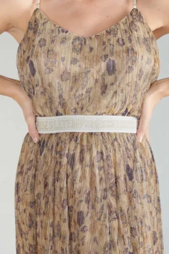 Le Temps des Cerises Jupe Longue Ran Doree A Motif Fleuri-Femme Shorts & Jupes