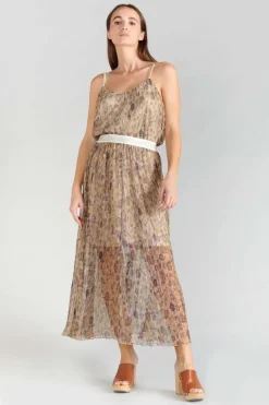 Le Temps des Cerises Jupe Longue Ran Doree A Motif Fleuri-Femme Shorts & Jupes