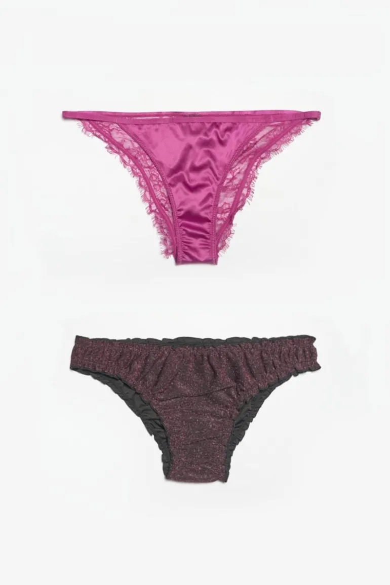 Le Temps des Cerises Lot De 2 Culottes Liebe Fuchsia-Femme Lingerie