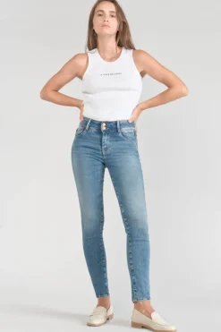 Le Temps des Cerises Luri Ultra Pulp Slim Taille Haute 7/8Eme Jeans Bleu N°4-Femme Coupe Slim