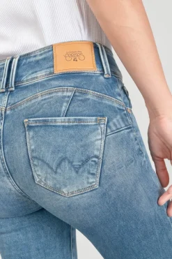 Le Temps des Cerises Luri Ultra Pulp Slim Taille Haute 7/8Eme Jeans Bleu N°4-Femme Coupe Slim