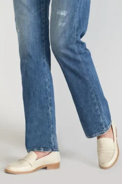 Le Temps des Cerises Luxe 400/19 Mom Taille Haute Jeans Destroy Bleu N°2-Femme Coupe Regular