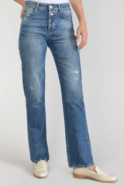 Le Temps des Cerises Luxe 400/19 Mom Taille Haute Jeans Destroy Bleu N°2-Femme Coupe Regular