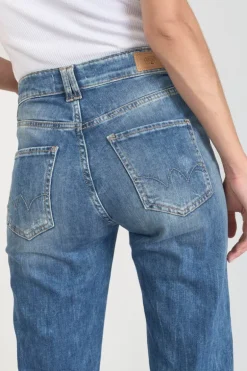 Le Temps des Cerises Luxe 400/19 Mom Taille Haute Jeans Destroy Bleu N°2-Femme Coupe Regular