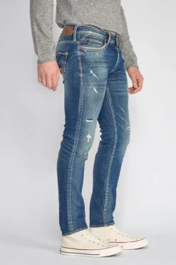 Le Temps des Cerises Marvin 700/11 Adjusted Jeans Destroy Vintage Bleu N°2-Homme Coupe Adjusted