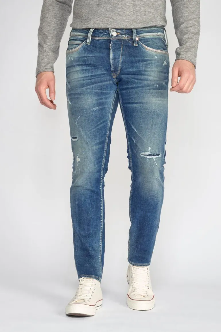 Le Temps des Cerises Marvin 700/11 Adjusted Jeans Destroy Vintage Bleu N°2-Homme Coupe Adjusted