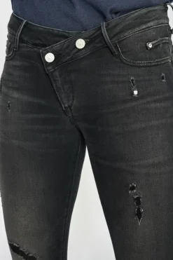 Le Temps des Cerises Meteors Pulp Slim 7/8Eme Jeans Noir N°1-Femme Coupe Slim