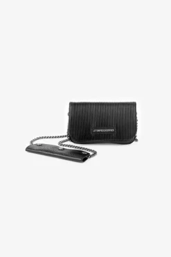 Le Temps des Cerises Mini Sac A Bandouliere Jade Noir Plisse-Femme Sacs & Portefeuilles