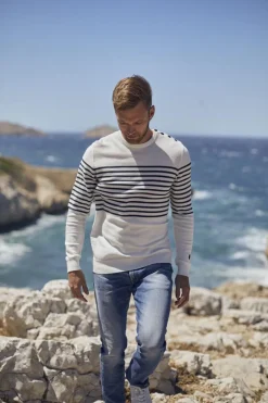 Le Temps des Cerises Mistral Power Skinny 7/8Eme Jeans Destroy Bleu N°3-Homme Coupe Skinny