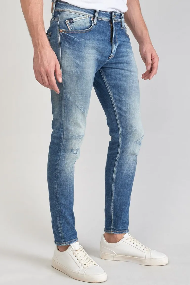 Le Temps des Cerises Mistral Power Skinny 7/8Eme Jeans Destroy Bleu N°3-Homme Coupe Skinny