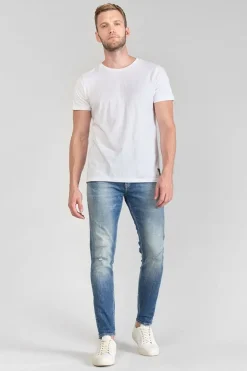 Le Temps des Cerises Mistral Power Skinny 7/8Eme Jeans Destroy Bleu N°3-Homme Coupe Skinny