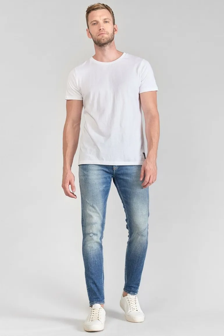 Le Temps des Cerises Mistral Power Skinny 7/8Eme Jeans Destroy Bleu N°3-Homme Coupe Skinny