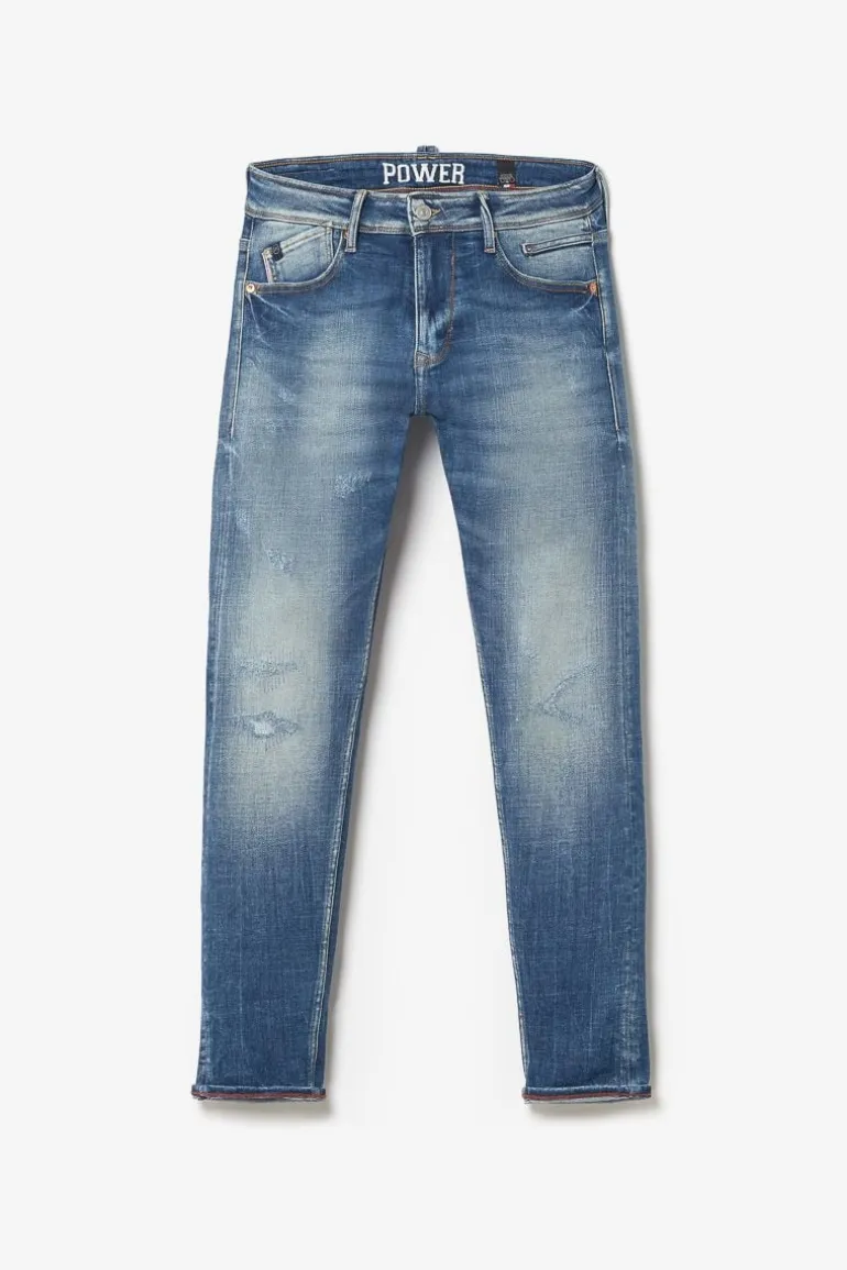 Le Temps des Cerises Mistral Power Skinny 7/8Eme Jeans Destroy Bleu N°3-Homme Coupe Skinny