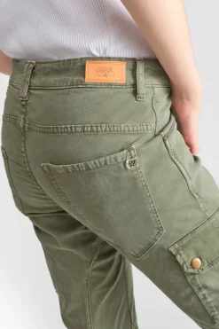 Le Temps des Cerises Pantalon Cargo 7/8 Eme Rivera Kaki-Femme Pantalons & Chinos