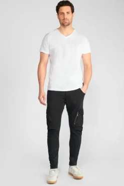 Le Temps des Cerises Pantalon Cargo Alban Noir-Homme Pantalons & Chinos