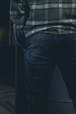 Le Temps des Cerises Pantalon Chino Dejean En Jeans Bleu-Homme Coupe Regular Confort