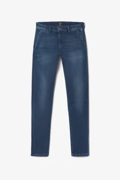 Le Temps des Cerises Pantalon Chino Dejean En Jeans Bleu-Homme Coupe Regular Confort