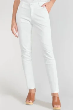 Le Temps des Cerises Pantalon Chino Dyli3 Blanc-Femme Pantalons & Chinos