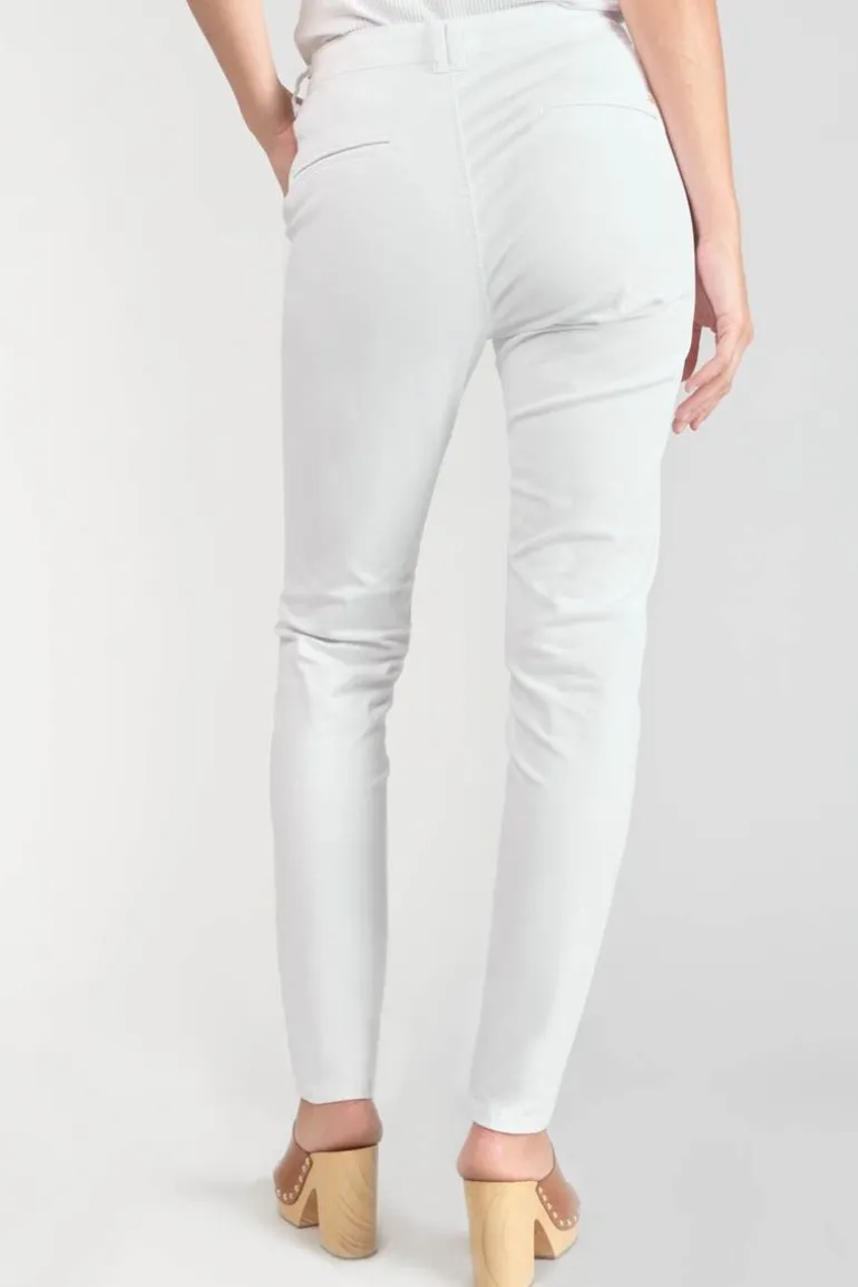 Le Temps des Cerises Pantalon Chino Dyli3 Blanc-Femme Pantalons & Chinos