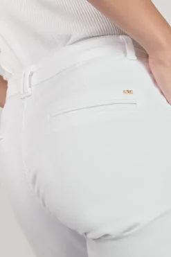 Le Temps des Cerises Pantalon Chino Dyli3 Blanc-Femme Pantalons & Chinos
