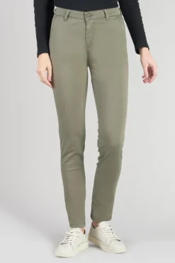 Le Temps des Cerises Pantalon Chino Dyli4 Kaki-Femme Pantalons & Chinos