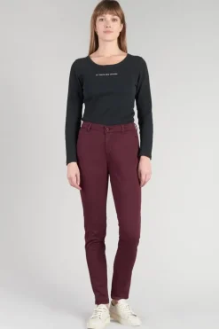 Le Temps des Cerises Pantalon Chino Dyli4 Lie De Vin-Femme Pantalons & Chinos