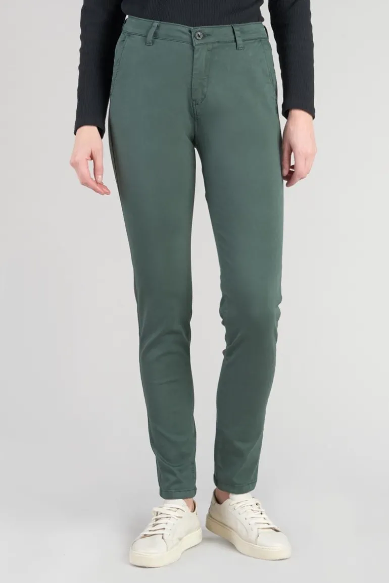 Le Temps des Cerises Pantalon Chino Dyli4 Vert Bouteille-Femme Pantalons & Chinos