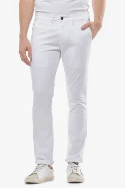 Le Temps des Cerises Pantalon Chino Slim Jas Blanc-Homme Pantalons & Chinos