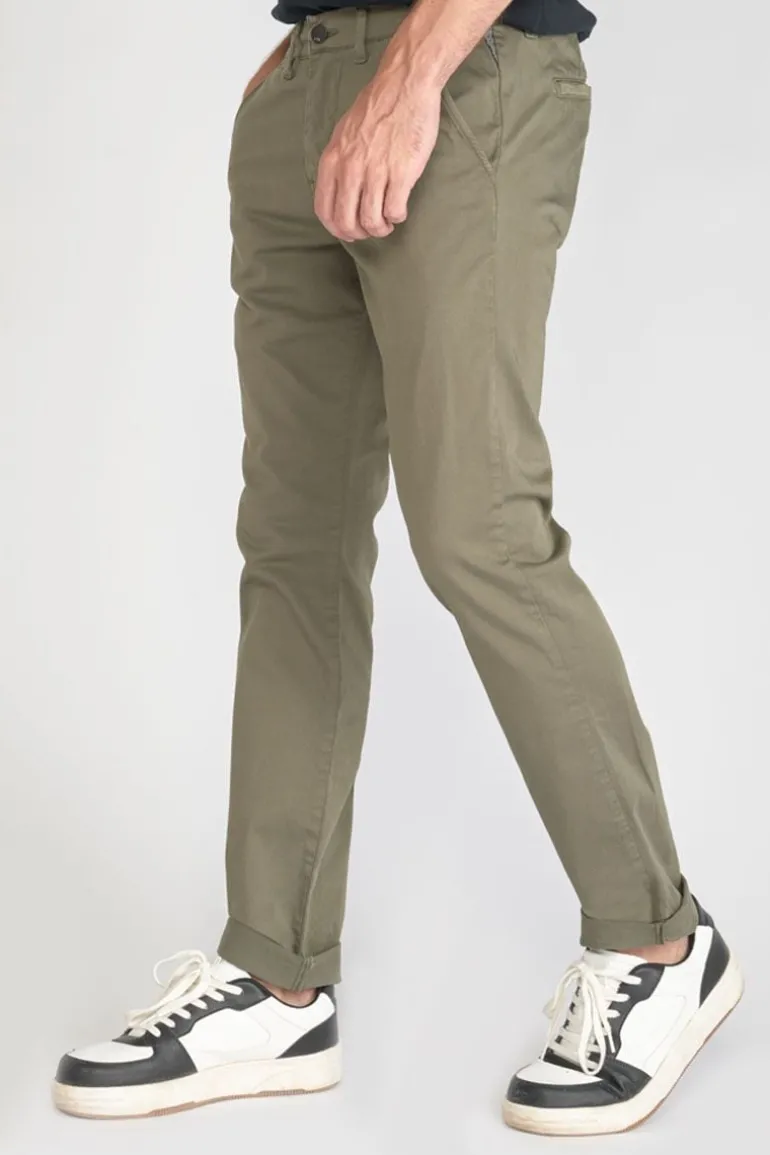 Le Temps des Cerises Pantalon Chino Slim Jas Kaki-Homme Pantalons & Chinos