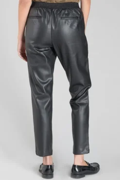 Le Temps des Cerises Pantalon Mineta En Simili Cuir Noir-Femme Pantalons & Chinos