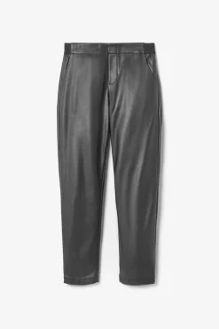 Le Temps des Cerises Pantalon Mineta En Simili Cuir Noir-Femme Pantalons & Chinos