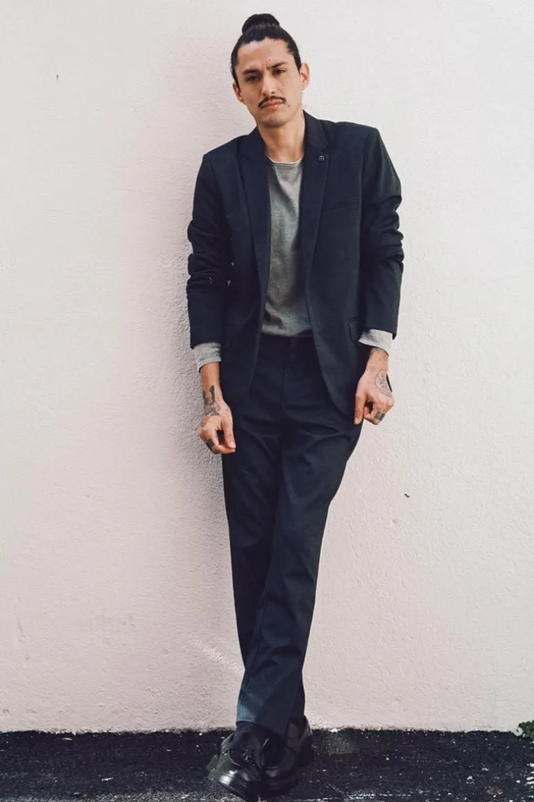 Le Temps des Cerises Pantalon Rolt Noir Chine Bleu-Homme Pantalons & Chinos