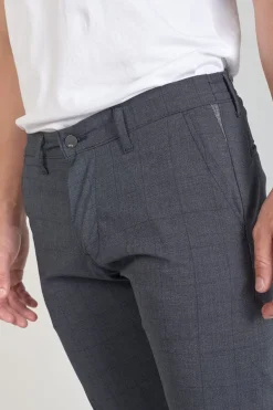 Le Temps des Cerises Pantalon Skunk A Carreaux Bleus-Homme Pantalons & Chinos