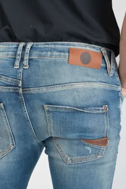 Le Temps des Cerises Perier 900/16 Tapered 7/8Eme Jeans Destroy Vintage Bleu N°4-Homme Coupe Tapered