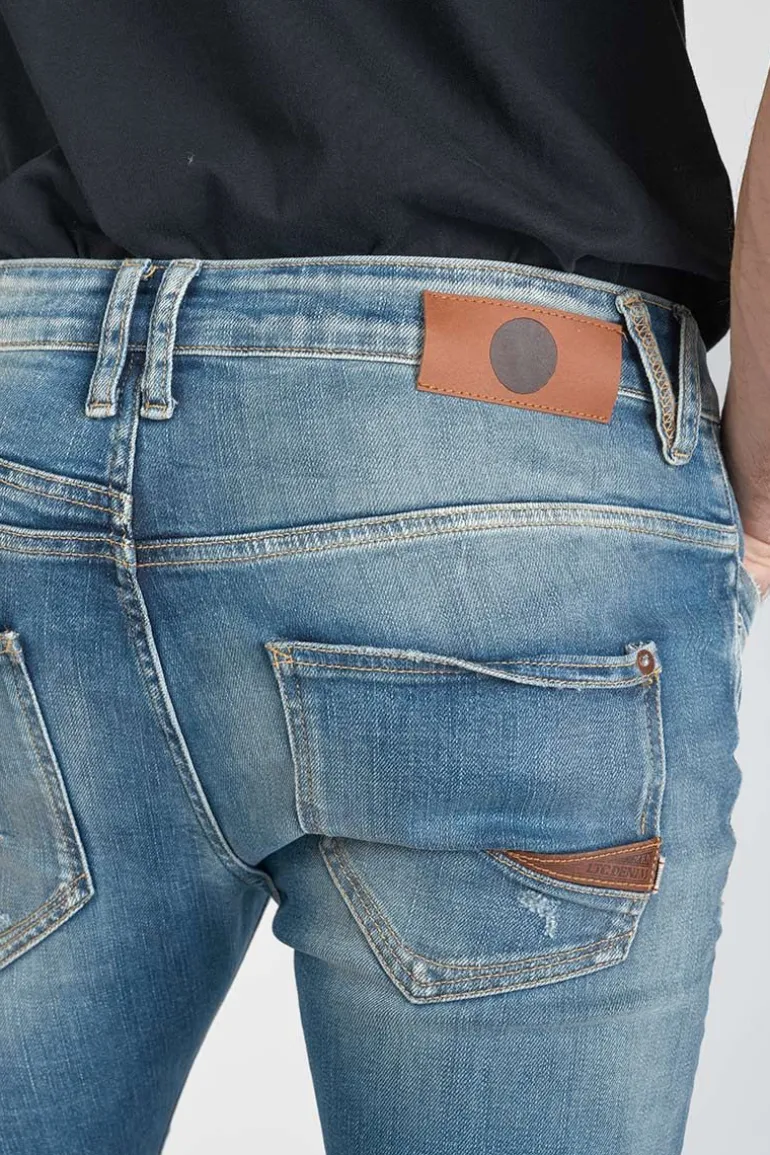 Le Temps des Cerises Perier 900/16 Tapered 7/8Eme Jeans Destroy Vintage Bleu N°4-Homme Coupe Tapered