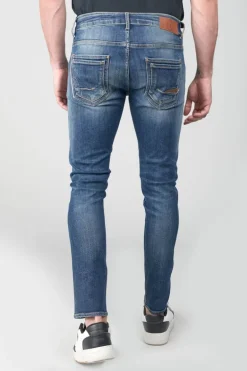 Le Temps des Cerises Picpus Power Skinny 7/8Eme Jeans Destroy Bleu N°2-Homme Coupe Skinny