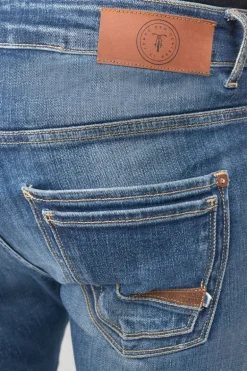 Le Temps des Cerises Picpus Power Skinny 7/8Eme Jeans Destroy Bleu N°2-Homme Coupe Skinny